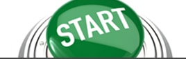Green button that says START in white on top of it on a white background.